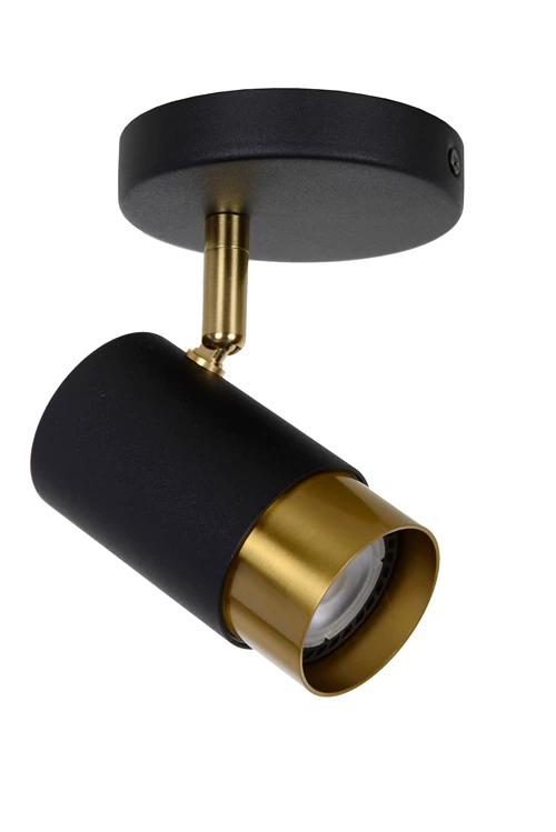 Lucide FLORIS - Spot plafond - Ø 10 cm - 1xGU10 - Noir - éteint